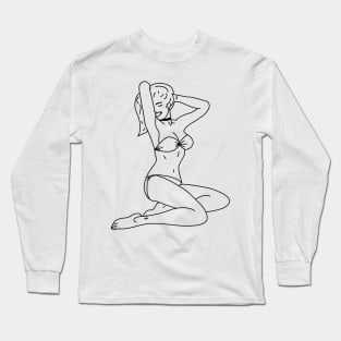 Pin Up Girl Long Sleeve T-Shirt